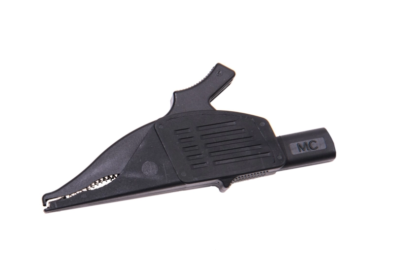 Crocodile clip, black, 1 kV, 32 A (WAKROBL30K03)
